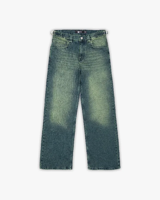 GREEN TINTED DENIM