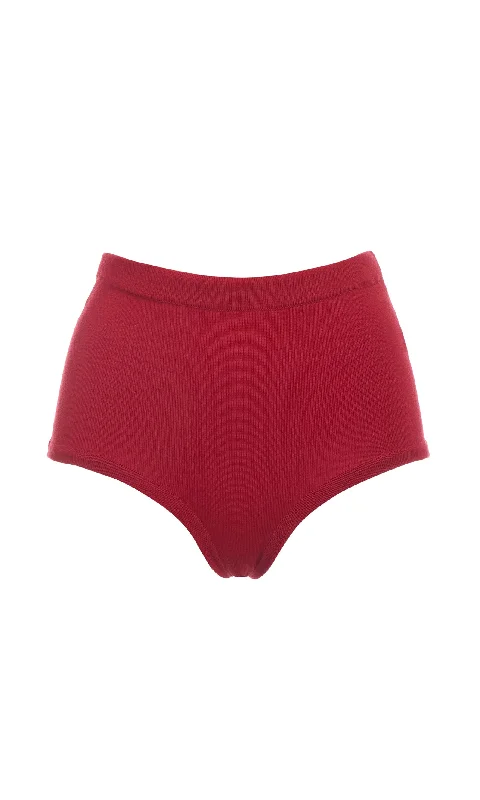 Carmen Knit Short in Red Merino Wool