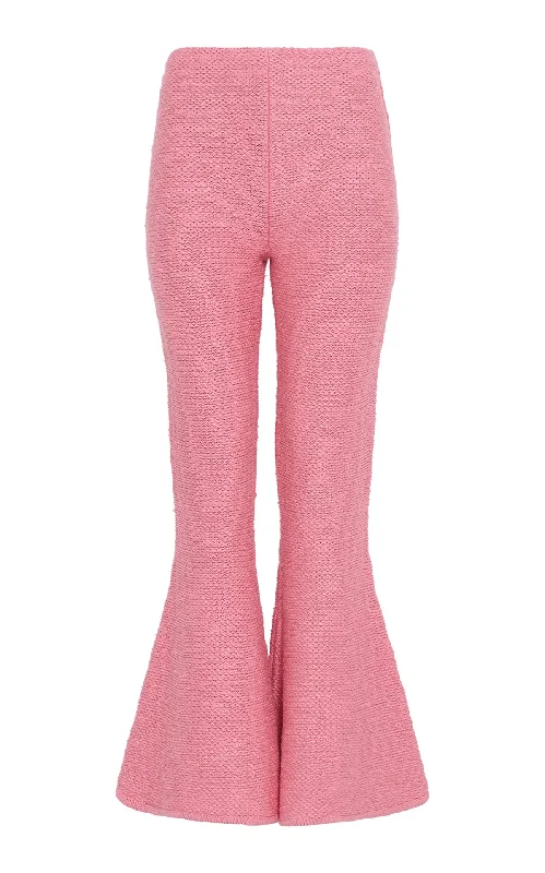 Karpo Flare Cropped Knit Pant in Rosa Cashmere Silk