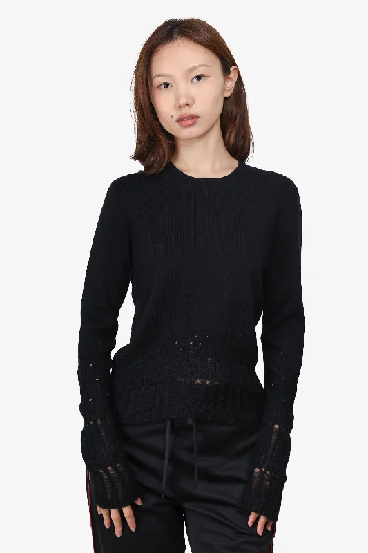 3.1 Phillip Lim Black Sweater with Mohair Size XS