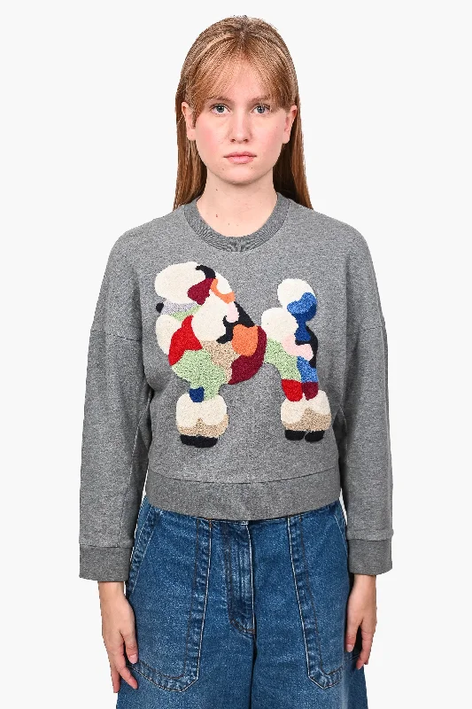 3.1 Phillip Lim Grey Sweatshirt with Multicolour Poodle Size XS