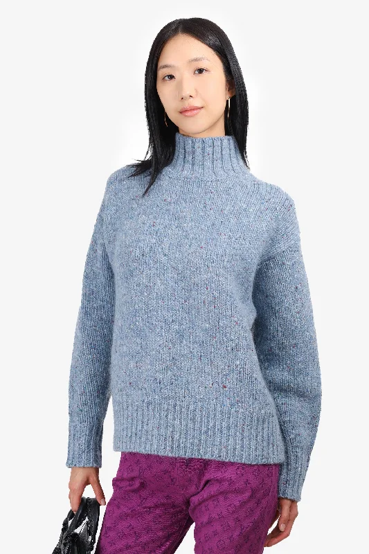 Acne Studios Blue Wool Turtle Neck Sweater Size XX-Small