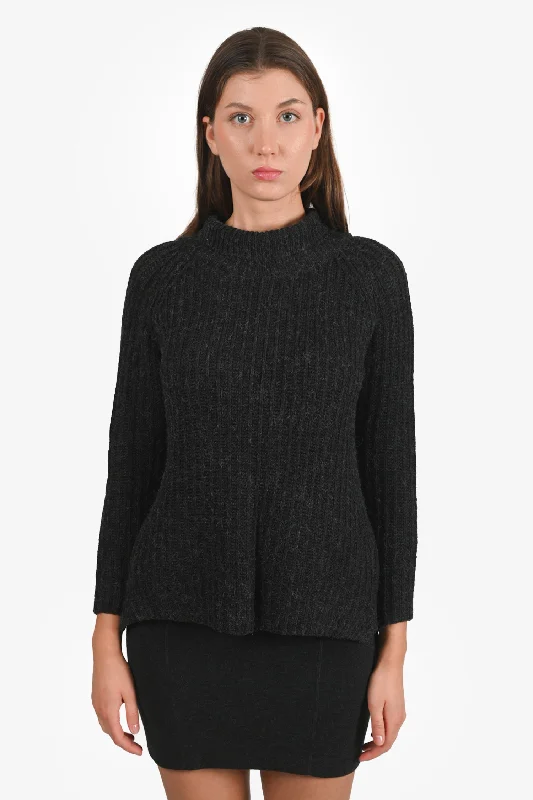 Anine Bing Black Mock Neck Sweater Size XS