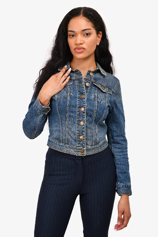 Burberry Brit Blue Denim Jacket Size S