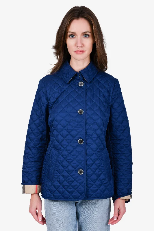 Burberry Brit Blue Quilted Jacket Size M