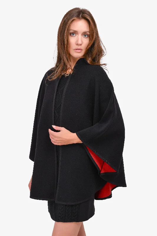 Burberry London Black Wool/Cashmere Poncho