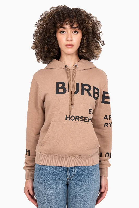 Burberry London Brown/Black Logo 'Horseferry' Hoodie Size XXS