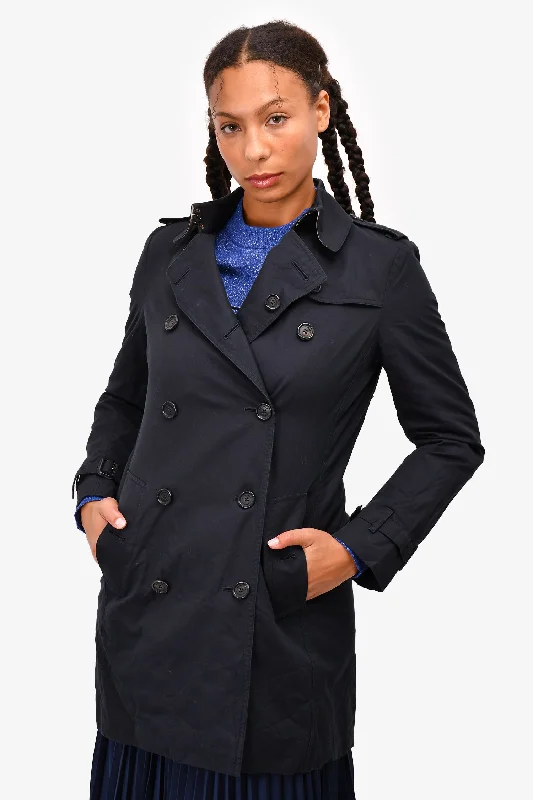 Burberry Navy Short Trench Size 6 (As Is)