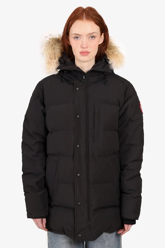 Canada Goose Black Carson Parka with Fur Hood Size Large