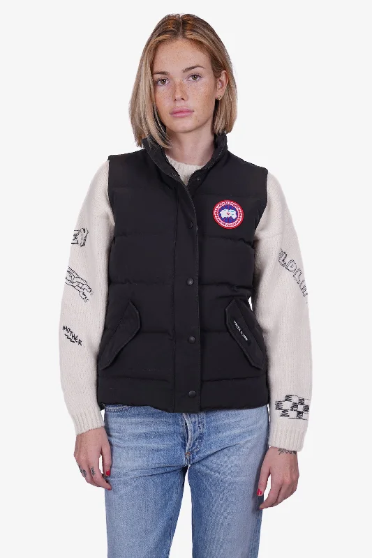 Canada Goose Black Freestyle Crew Vest Size S