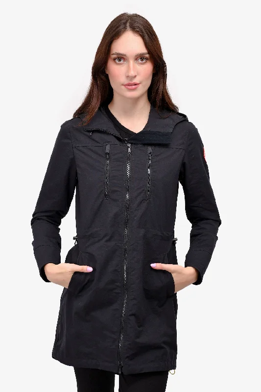 Canada Goose Black Soft Shell 'Brossard' Zip-Up Jacket Size S