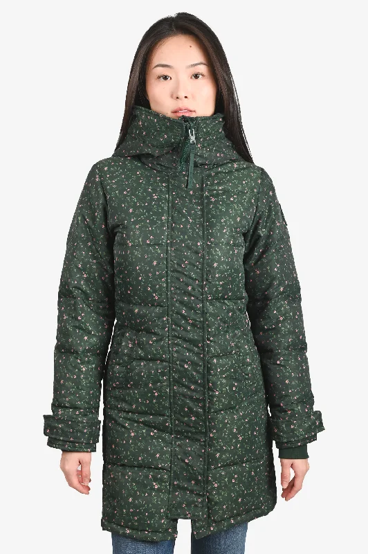 Canada Goose X Reformation Green Floral Puffer Coat Size XXS