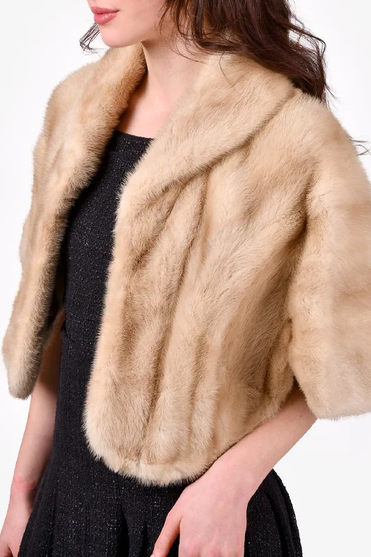 Canada Mink Beige Fur Bolero