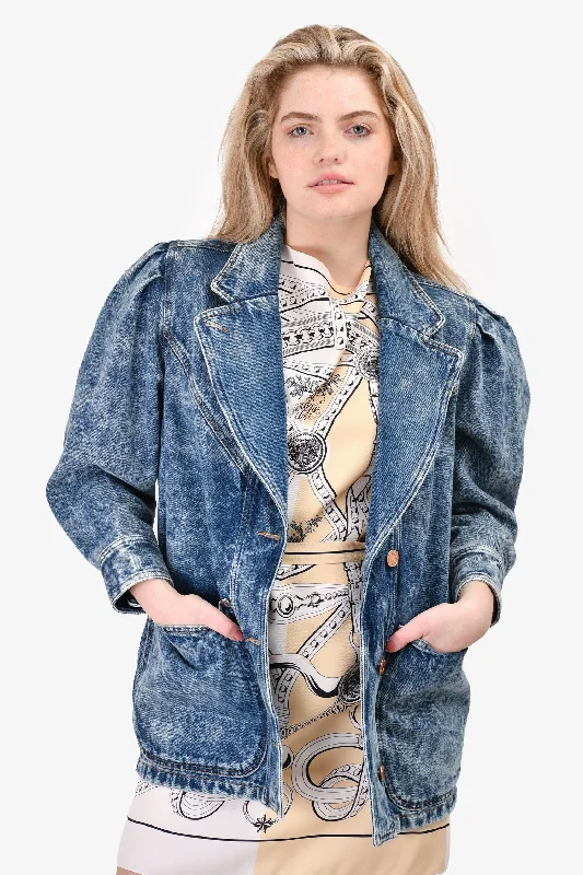 Isabel Marant Etoile Blue Denim Blazer Jacket Est. Size S/M