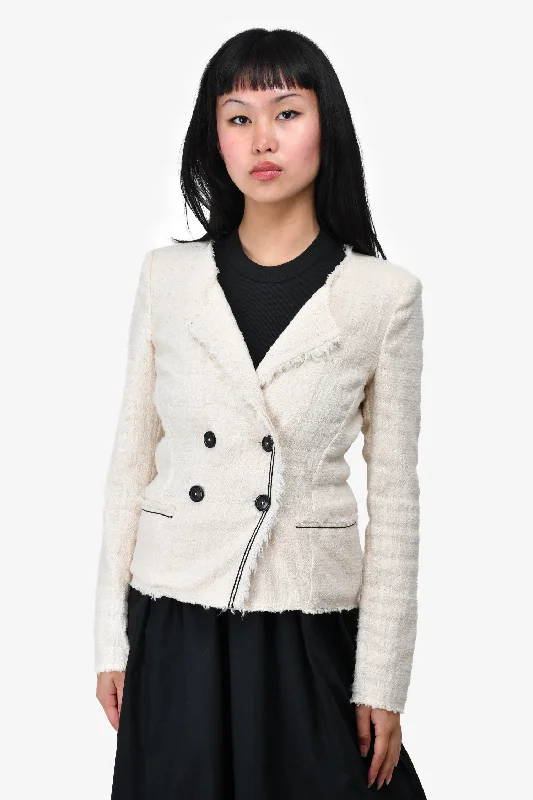 Isabel Marant Etoile Cream/Black Tweed Jacket Size 38