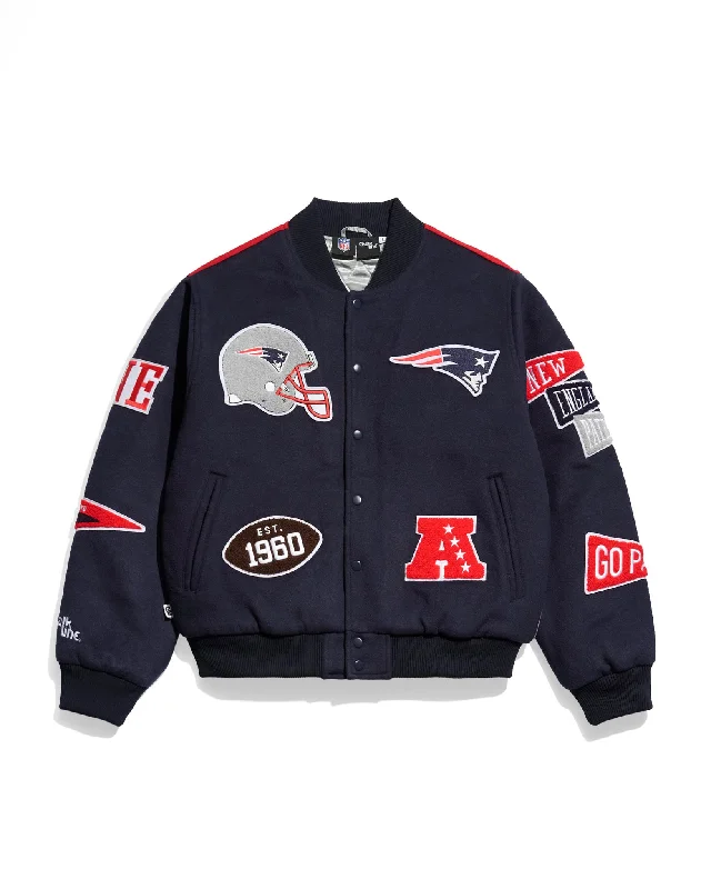 New England Patriots Pennant Varsity Jacket