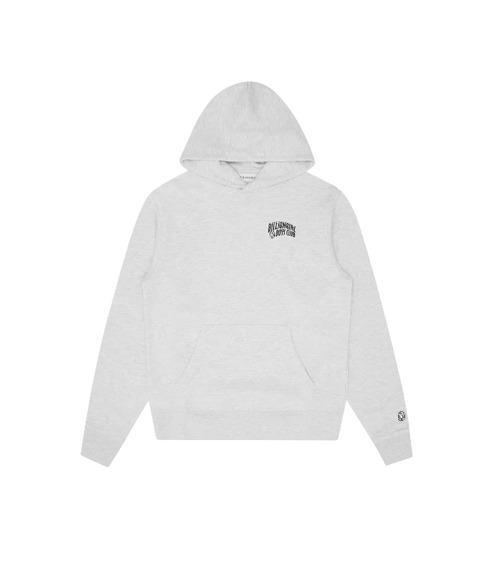 SMALL ARCH LOGO POPOVER HOOD - HEATHER ASH