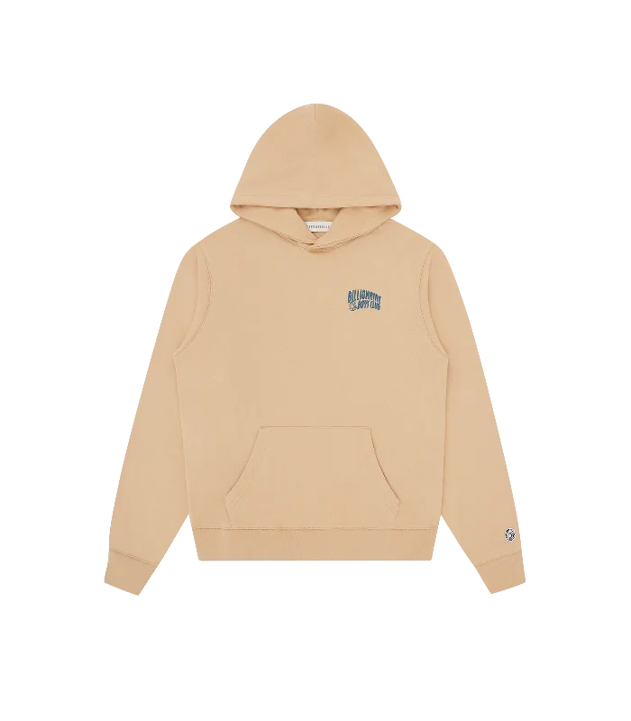 SMALL ARCH LOGO POPOVER HOOD - SAND