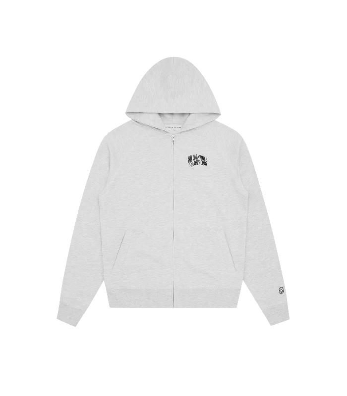 SMALL ARCH LOGO ZIP THROUGH - HEATHER ASH