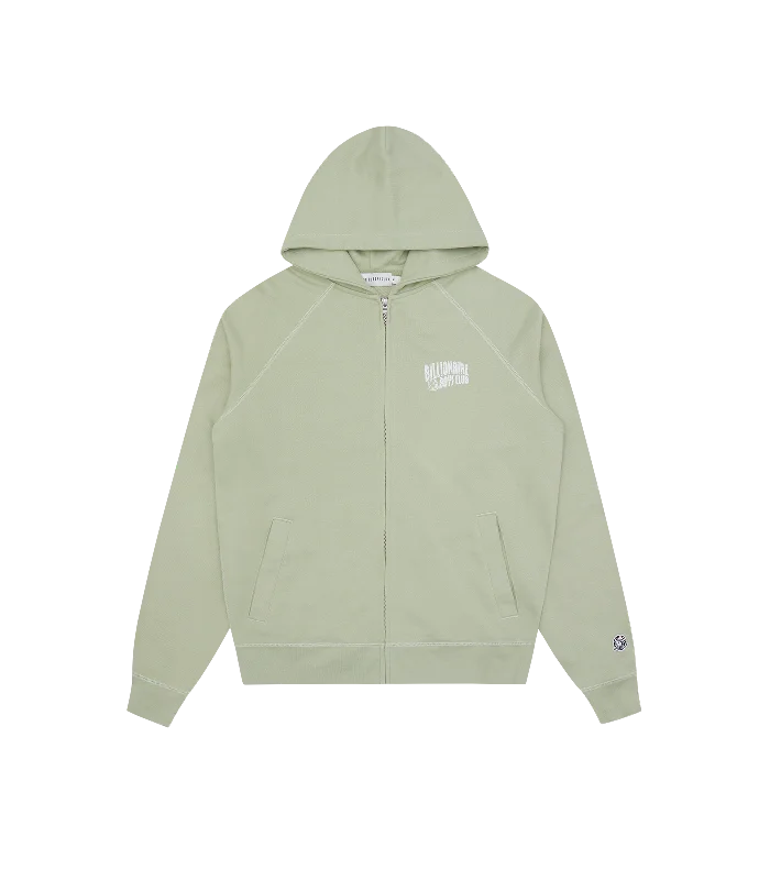 SMALL ARCH LOGO ZIP THROUGH - GREEN