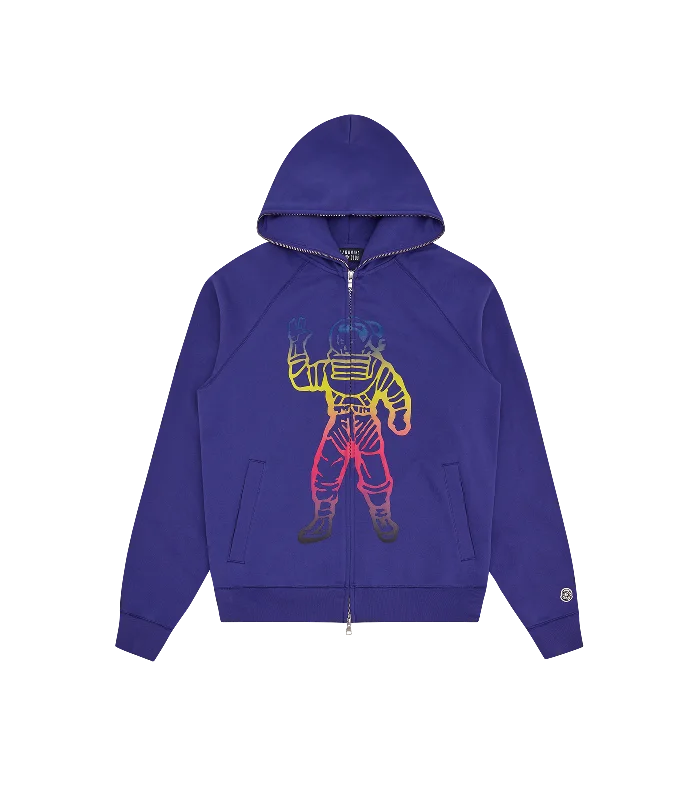 STANDING ASTRO ZIP-THROUGH HOOD - PURPLE