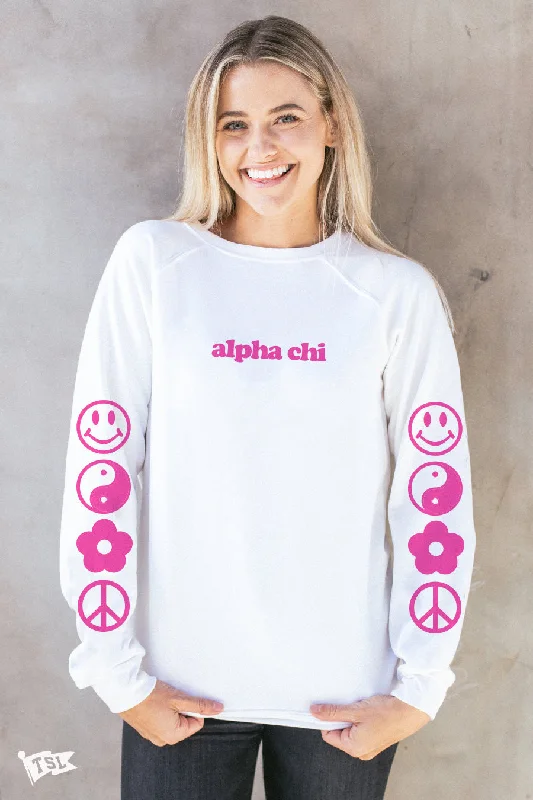 Alpha Chi Omega Icon Raglan Crewneck