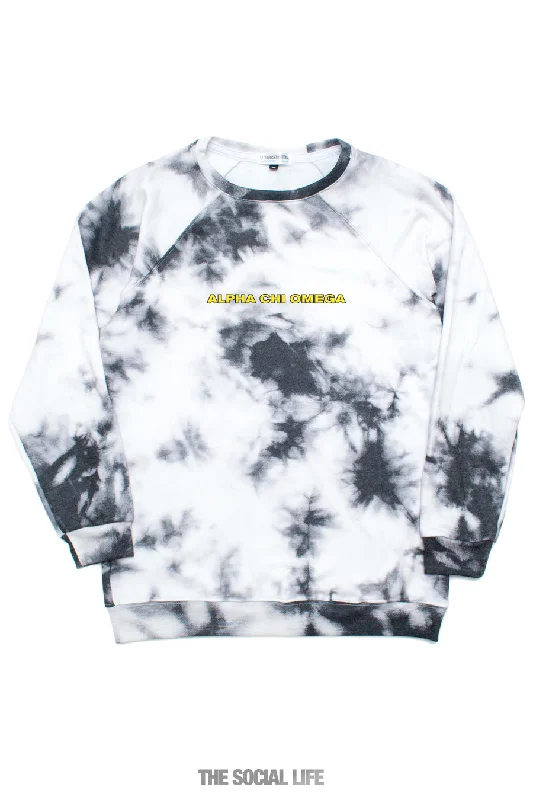 Alpha Chi Omega Tie Dye Raglan Crewneck