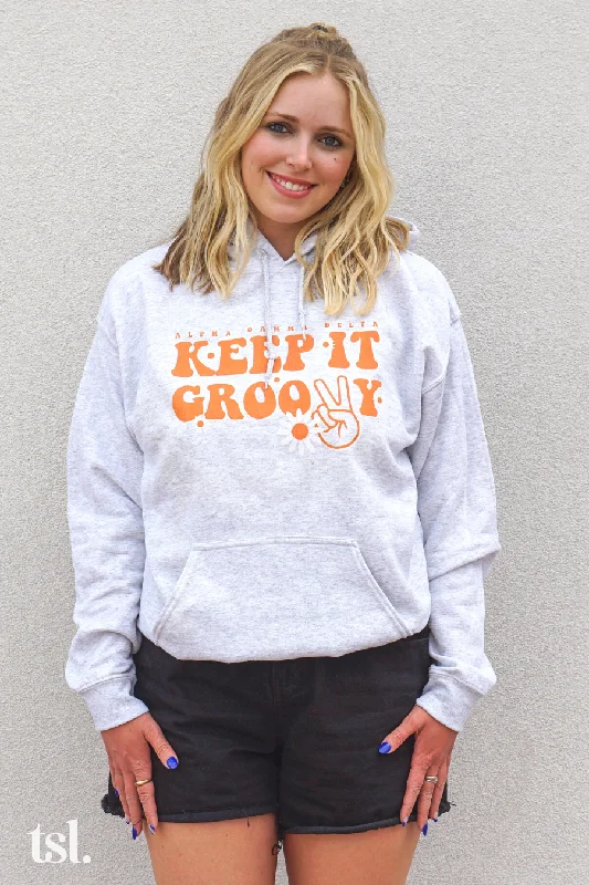 Alpha Gamma Delta Keep It Groovy Hoodie