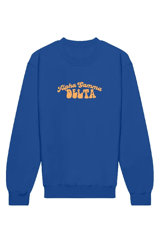 Alpha Gamma Delta Vintage Hippie Crewneck Sweatshirt