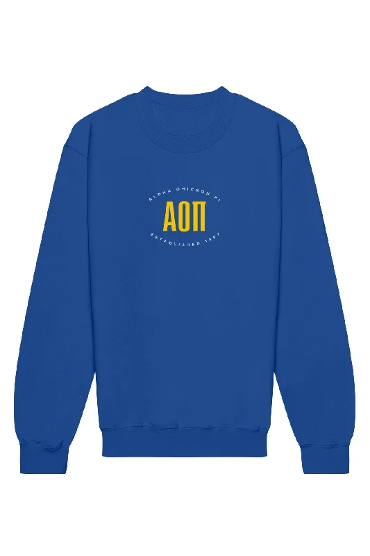 Alpha Omicron Pi Emblem Crewneck Sweatshirt