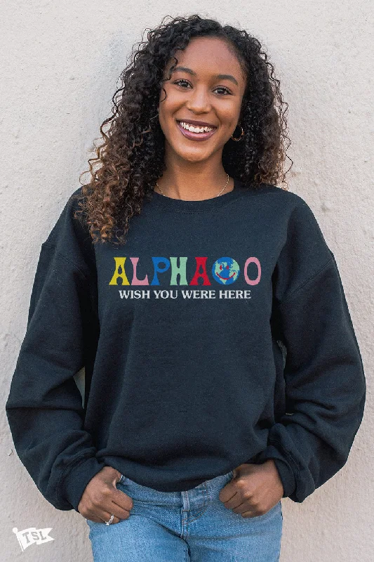 Alpha Omicron Pi Wish You Were Here Crewneck