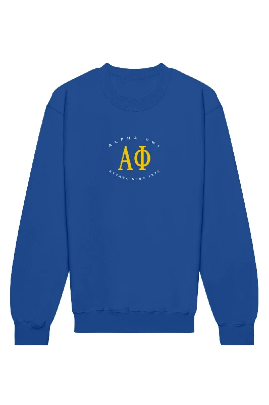 Alpha Phi Emblem Crewneck Sweatshirt