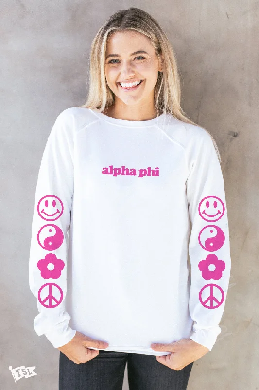 Alpha Phi Icon Raglan Crewneck