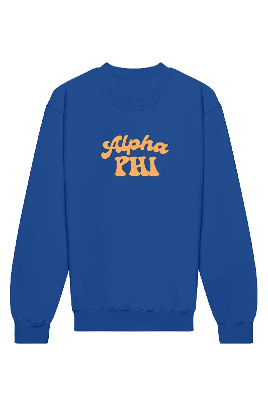 Alpha Phi Vintage Hippie Crewneck Sweatshirt