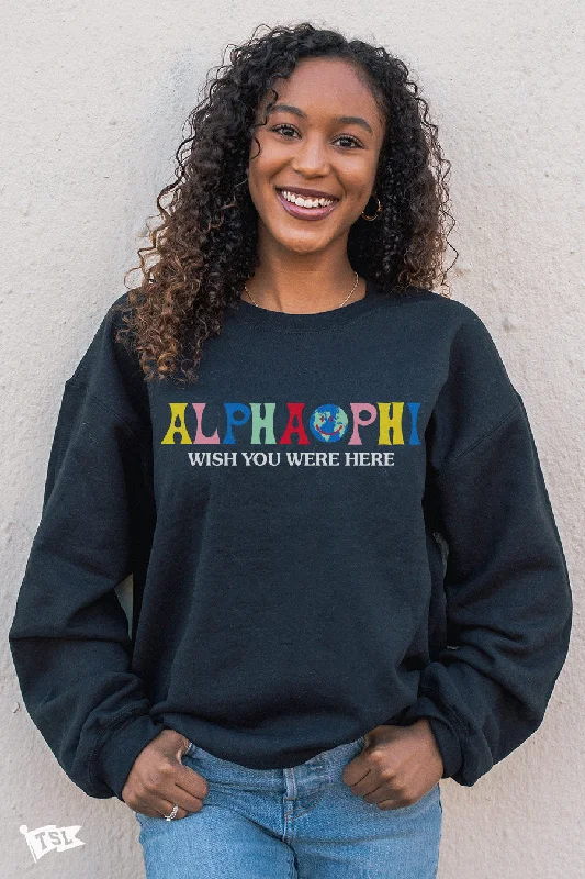 Alpha Phi Wish You Were Here Crewneck