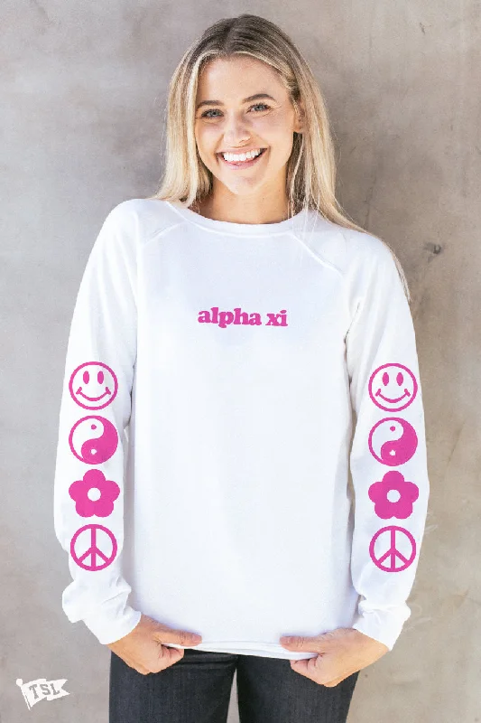 Alpha Xi Delta Icon Raglan Crewneck