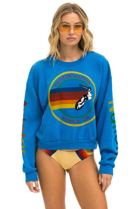 AVIATOR NATION RELAXED CREW SWEATSHIRT - OCEAN