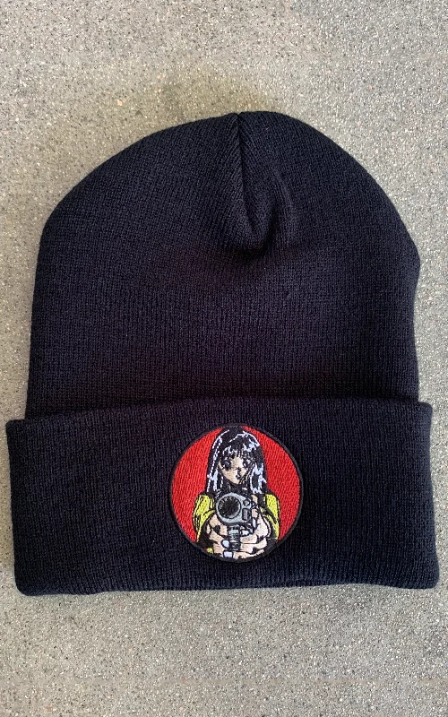 Barrel of a Gun Beanie - BLACK