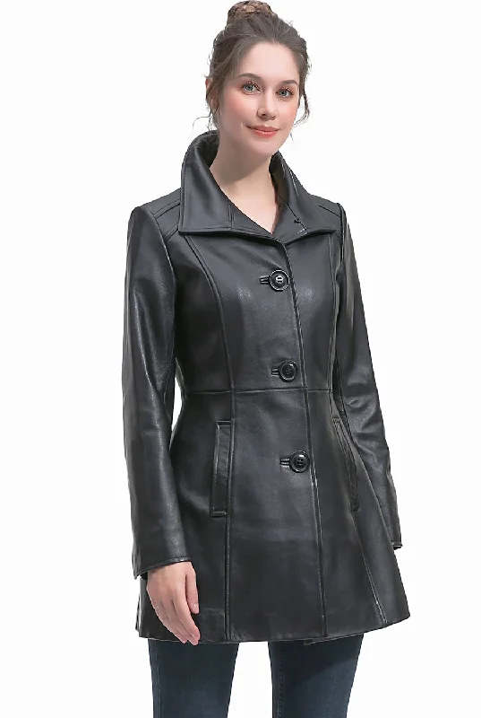 BGSD Women Sarai Lambskin Leather Coat