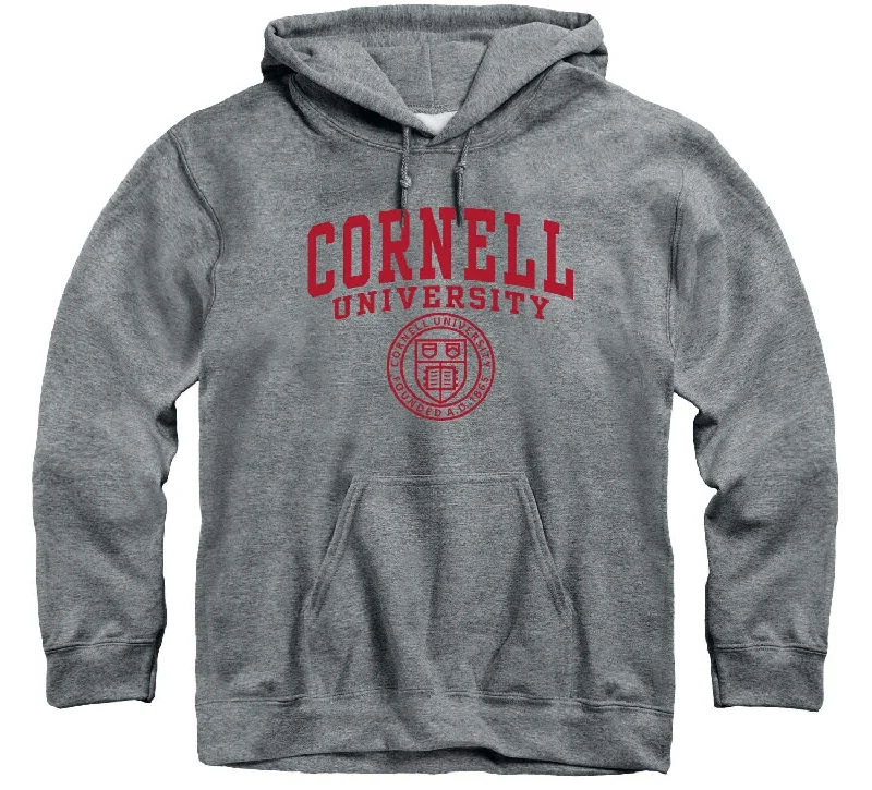 Cornell Heritage Hooded Sweatshirt (Charcoal Grey)