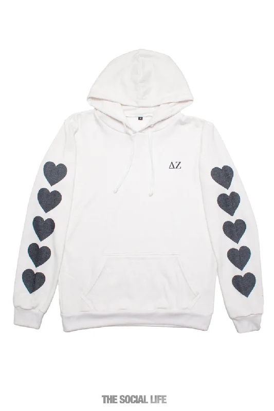 Delta Zeta Heart Sleeve Hoodie