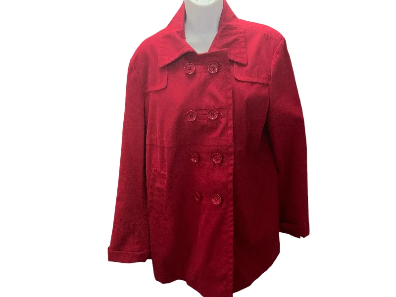 Faconnable Womens Coat Red L