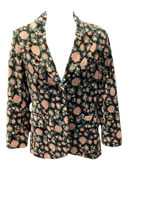 Madchen Women's Velvet Jacket Floral XS