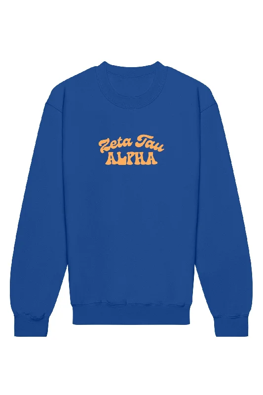 Zeta Tau Alpha Vintage Hippie Crewneck Sweatshirt