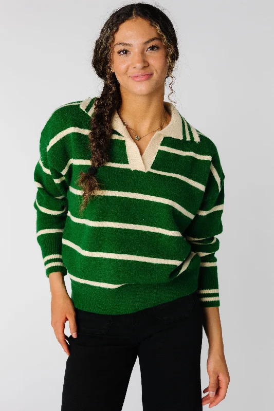 Andy Striped Collar Sweater