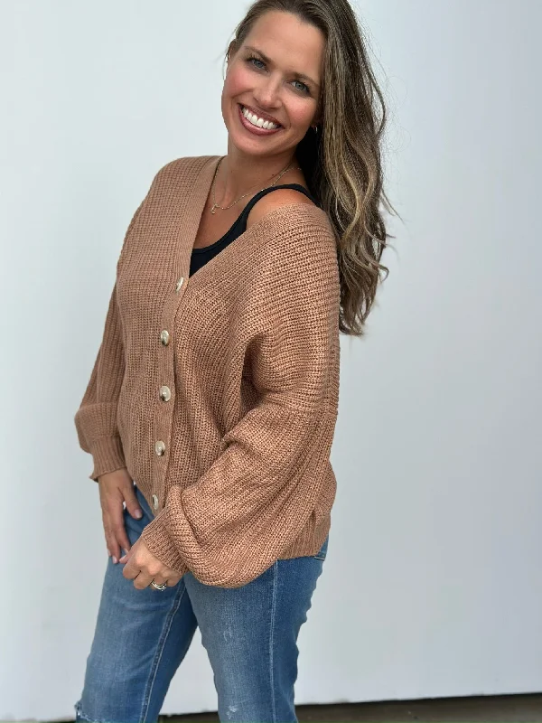 Bubble Sleeve Cardigan