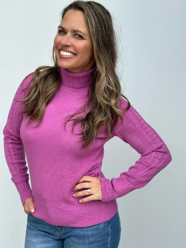 Candy Purple Turtleneck Sweater