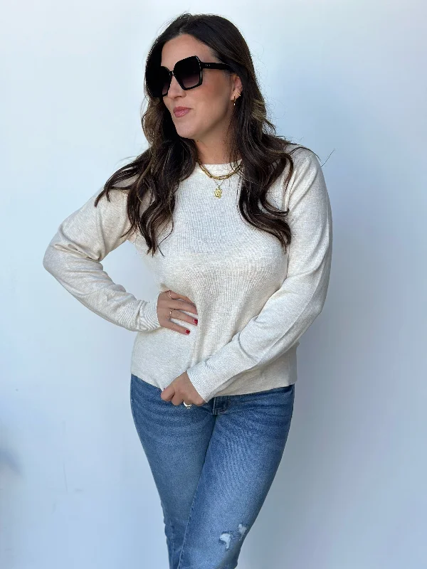 Cream Long Sleeve Sweater