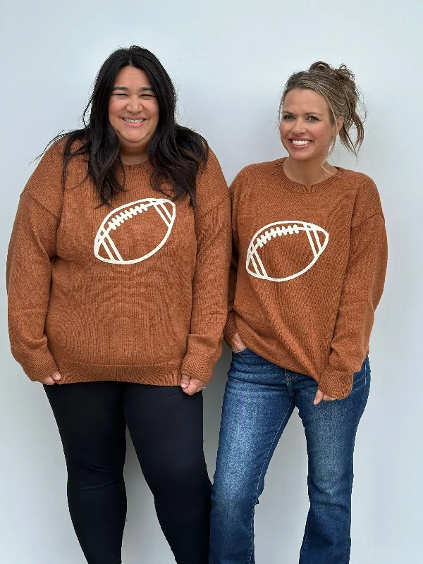 Football Embroidery Sweater