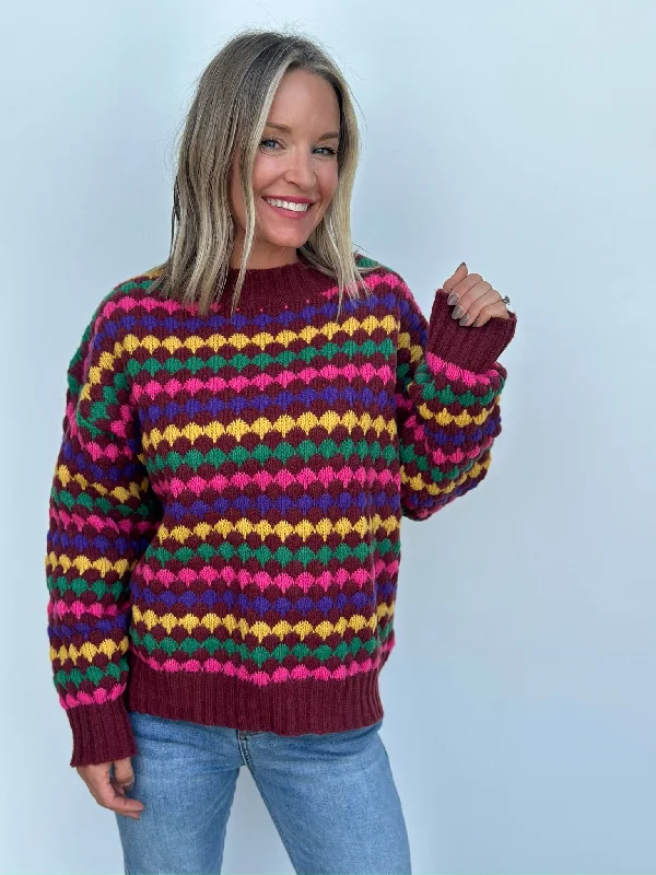 Multi Color Striped Sweater